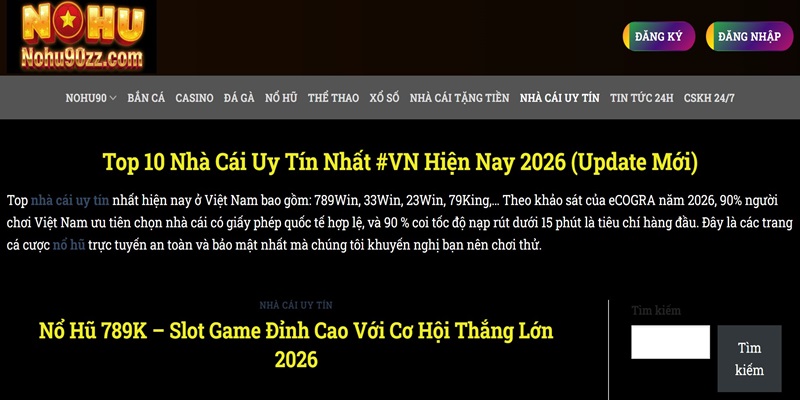 Nohu90zz.com địa chỉ săn jackpot ngàn đô uy tín, thưởng về rất nhanh
